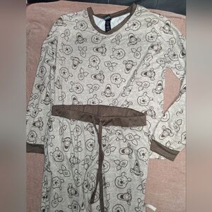 Brown and Cream Bear Print Pajama Set